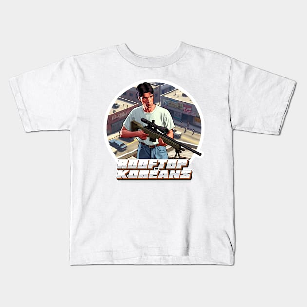 Rooftop Koreans Kids T-Shirt by Rawlifegraphic